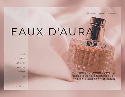 Perfume Shop Home Page Concept