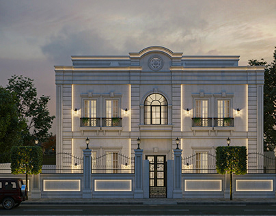 Exterior villa elevations qatar 2020