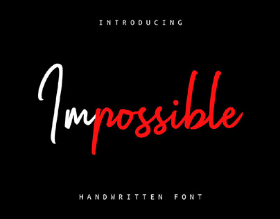 FREE | Impossible Handwritten Font