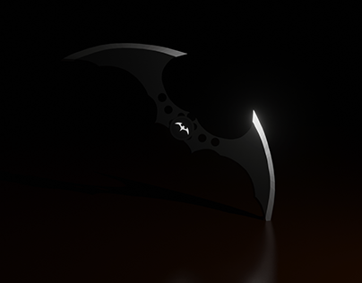 Lowpoly 3D Batarang made in Blender