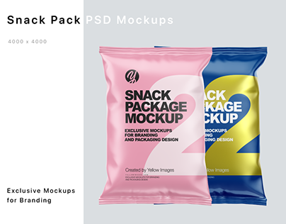 Snack Package Mockup PSD