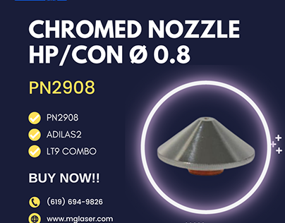 CHROMED NOZZLE HP/CON Ø 0.8