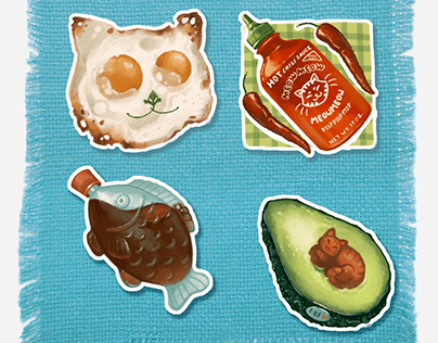 Food Themed Sticker Concepts