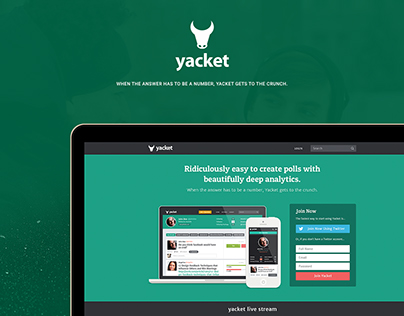 Yacket : Web page Designs