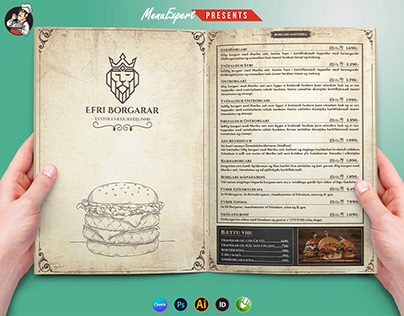 Ongoing Burger Menu Design For Client from Iceland