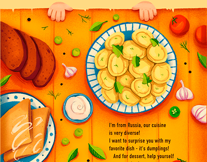 Global cuisine - food illustrations