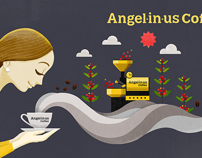 Angel-in-us Coffee - Brand Story Illustration