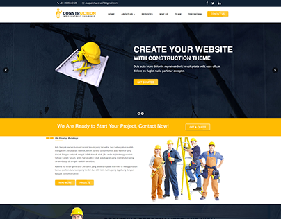 Construction – Renovation Business WordPress Theme