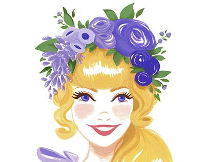 Lilac Flower Girl