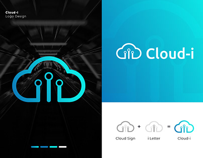 Cloud-i | Tech Online Storage Company Logo Design