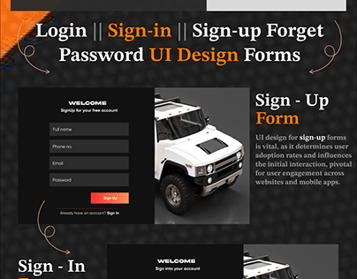 Sign In Sign Up Login & Screen
