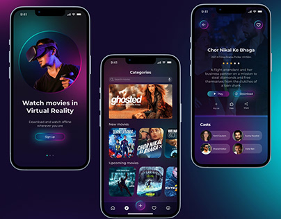Watching Movies Mobile UI Design