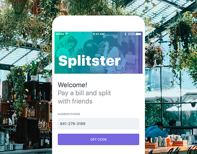 SPLITSTER: pay and split a bill (app concept)