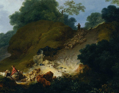 Landscape with Shepherds - Jean-Honoré Fragonard