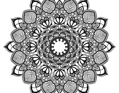 Mandala design in lineal style