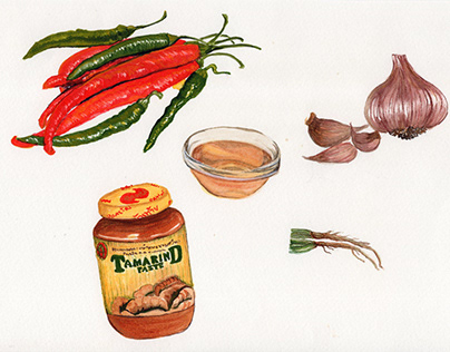 Project thumbnail - Water colour: Thai food ingredients