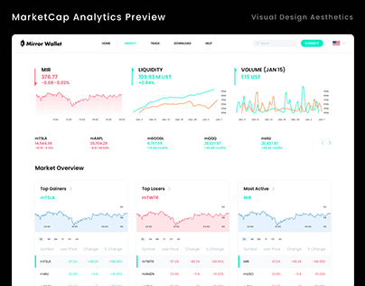 Market Cap Analytics Preview UI UX