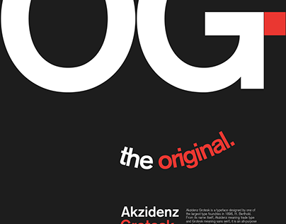 Akzidenz Grotesk Typeface Poster