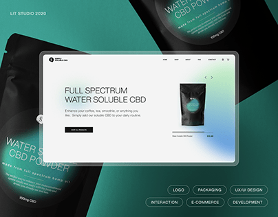 Minimalistic eCommerce website for CBD products