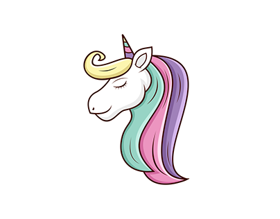 Unicorn Cute Logo Vector Designs