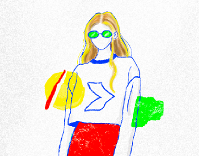 Digital fashion girl illustrations