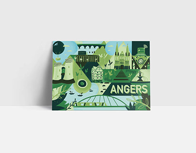 Illustration - Carte postale d'Angers