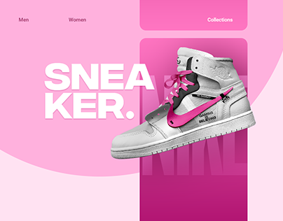 Nike sneakers website UI shot #1