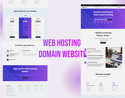 Web Hosting Domain Website UX
