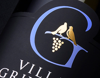 Villa Grivitsa wine label design by the Labelmaker