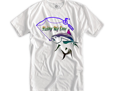Mockup Fishing Love T-Shirt Designs