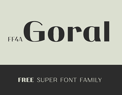 Goral - free super font family