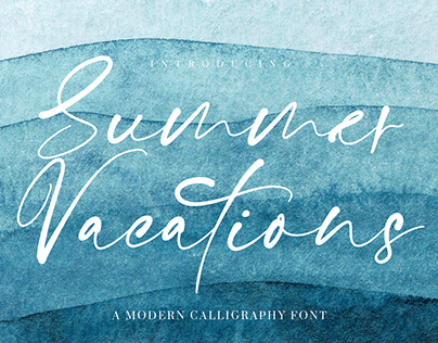 Summer Vacations calligraphy font