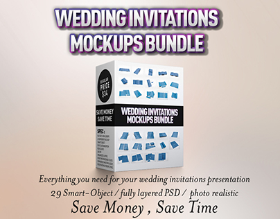 Wedding Invitations Mockups Bundle