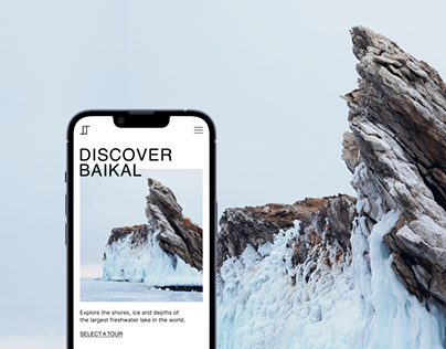 Website for a travel agency. Baikal tours