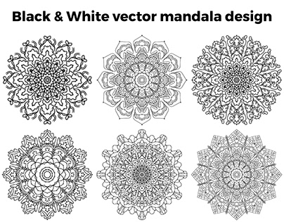 Black & White vector mandala design
