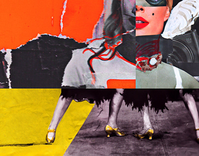 Surreal dancers // Analog Collage Fragments