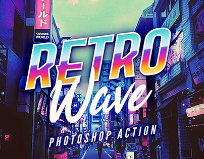 Retro Wave Photoshop Action