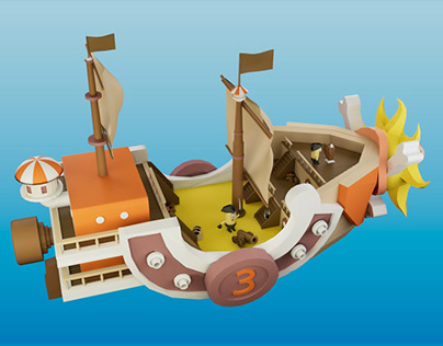 Project thumbnail - Thousand Sunny 3D Modeling