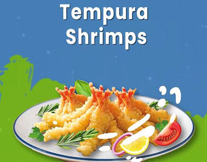 Tempura shrimps freshly food