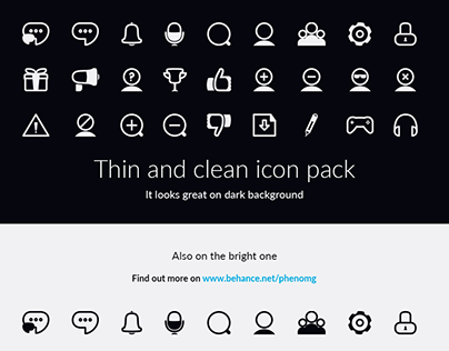 Thin and clean icon pack