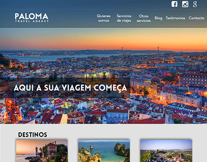 Travel agency website design
