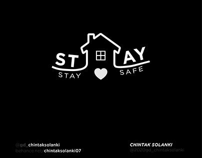 "Stay Home Stay Safe" logo design