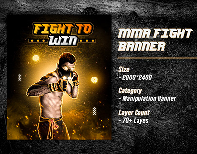 MMA Fight Sports Social media Banner Design