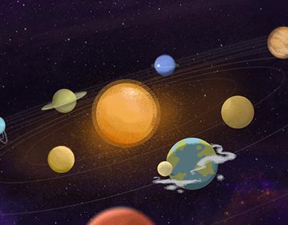 Astronomy illustration for GlobalMap Astro application