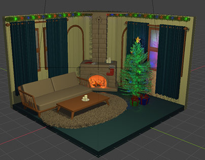 Christmas room 3d design