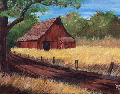 Red barn in the country
