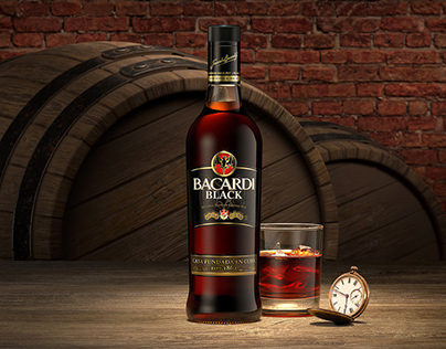 Bacardi Black Rum - 3D / CGI visuals