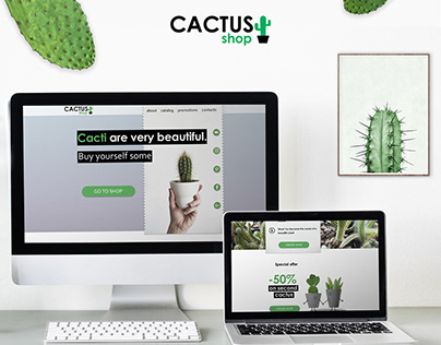 Landing page to store cacti