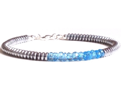 Modern Blue Topaz Bracelet