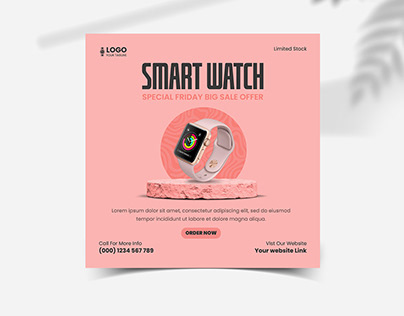 Product sale & Smart Watch sale Social media post